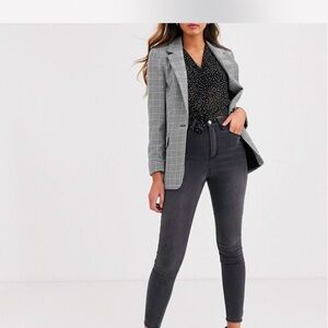 Gray plaid blazer from asos
